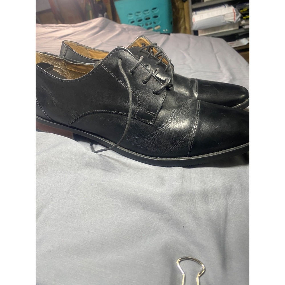 Florsheim Men's Black Leather Cap Toe Oxford Dress Shoes Size 13 D Lace Up